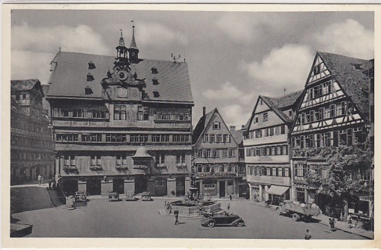 Tübingen am Neckar Rathaus 1953 Tübingen am Neckar Rathaus 1953