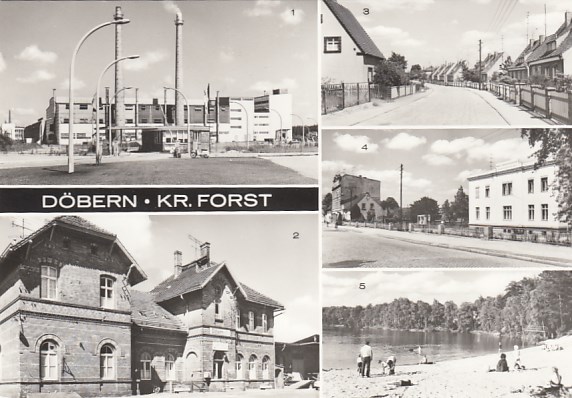 Döbern VEB Galswerk und Bahnhof ca 1980