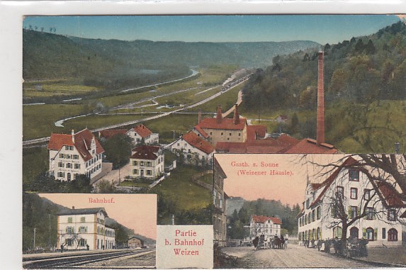 Weizen Stühlingen mit Bahnhof 1910
