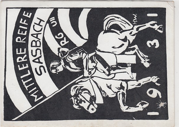 Sasbach Schwarzwald Anlaß AK Mittlere Reife 1931 Künstlerkarte Sasbach Schwarzwald Anlaß AK Mittlere Reife 1931 Künstlerkarte