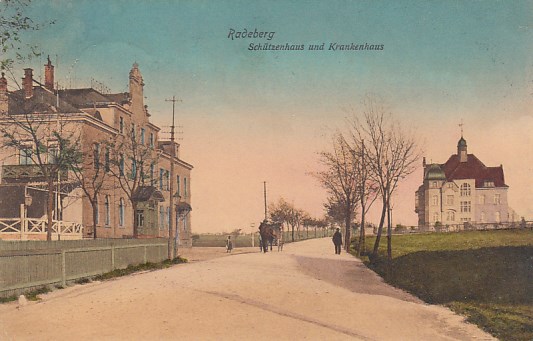 Radeberg Schützenhaus und Krankenhaus 1909