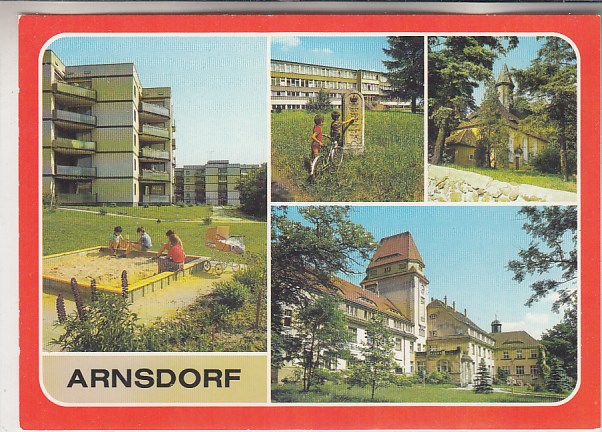 Arnsdorf in Sachsen mit Zwölfeckhäuser 1984