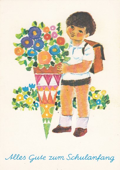 Glückwunsch AK Ansichtskarte zur Einschulung Schulanfang