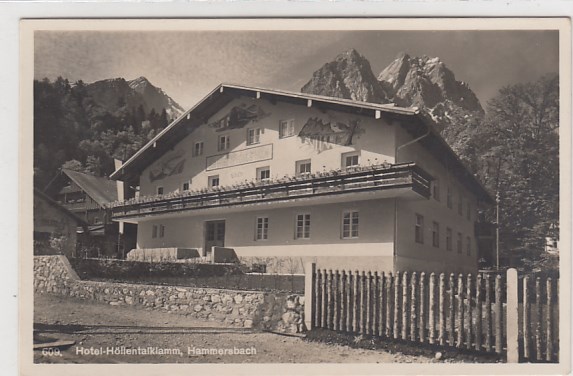 Hammersbach Hotel Höllentalklamm Eisenbahnverband 1932