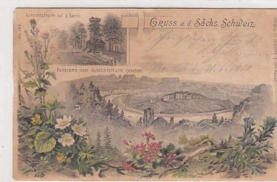 Bastei bei Hohnstein Bad Schandau Rathen Wehlen ca 1900