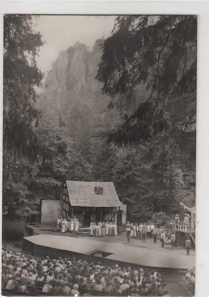 Kurort Rathen in Sachsen Felsenbühne ca 1980