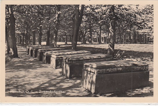 Herrnhut in Sachsen Zinzendorfgräber 1960