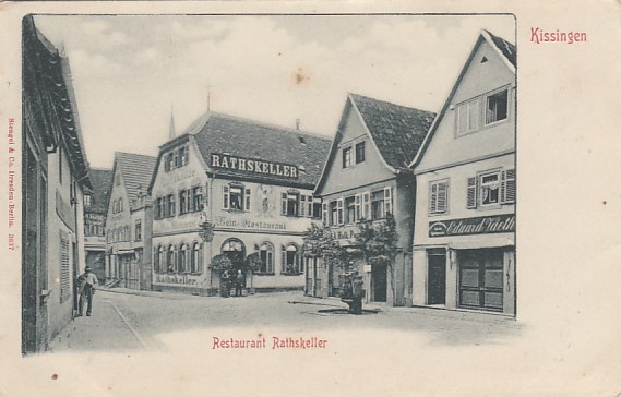 Bad Kissingen Restaurant Rathskeller ca 1900
