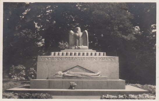 Zittau Kriegerdenkmal Ehrenmal 1929