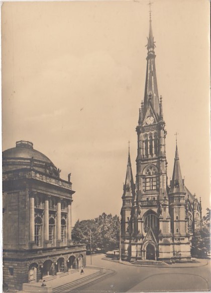 Chemnitz Kirche am Theaterplatz 1958 Chemnitz Kirche am Theaterplatz 1958