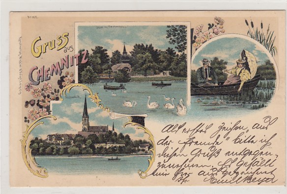 Chemnitz Litho Ansichtskarte Soldatenbrief 1899 Chemnitz Litho Ansichtskarte Soldatenbrief 1899