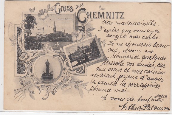 Chemnitz Litho Ansichtskarte von 1903 Chemnitz Litho Ansichtskarte von 1903