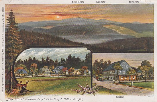 Jägerhaus bei Schwarzenberg im Erzgebirge ca 1930