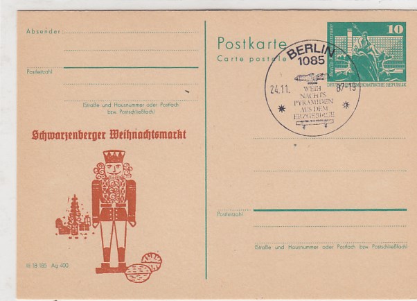Schwarzenberg im Erzgebirge Weihnachtsmarkt Postkarte