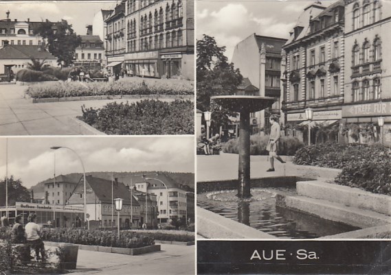 Aue im Erzgebirge in Sachsen 1972