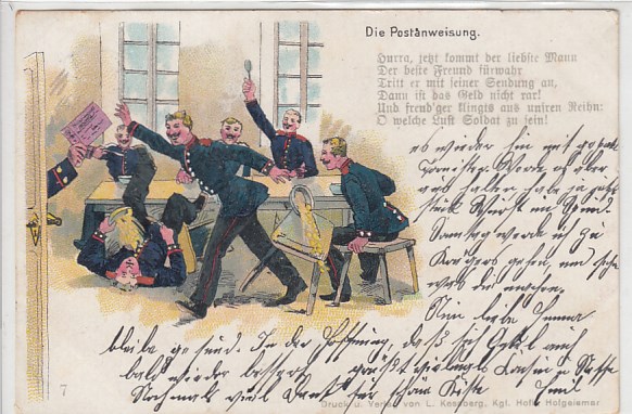 Militär vor 1914 Postanweisung 1909 Militär vor 1914 Postanweisung 1909