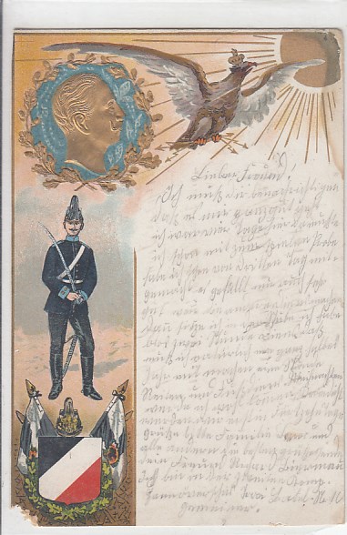 Militär vor 1914 Patriotische AK Kaiser Adler Prägekarte 1903 Militär vor 1914 Patriotische AK Kaiser Adler Prägekarte 1903