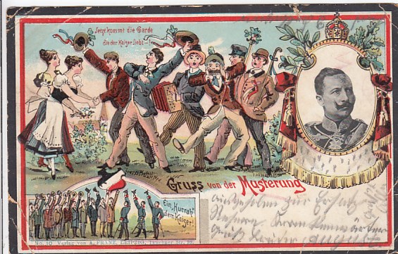 Militär vor 1914 Soldaten Musterung Kaiser 1905 Militär vor 1914 Soldaten Musterung Kaiser 1905