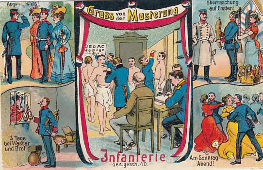 Militär vor 1914 Soldaten Musterung zum 1.WK Militär vor 1914 Soldaten Musterung zum 1.WK