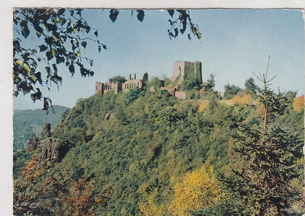 Ansichtskarte mit Landpoststempel Abenden Burg Nideggen Eifel