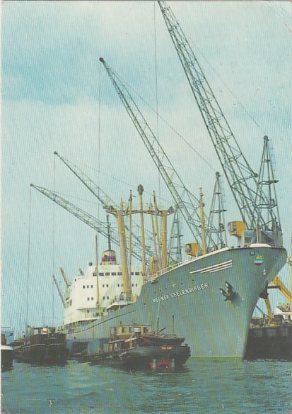 Frachtschiffe Hochseeschiffe Werner Seelenbinder in Rostock 1966