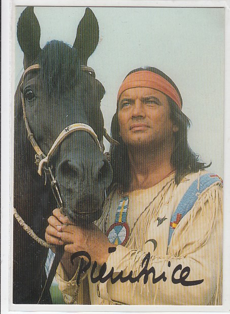 Cowboy & Indianer Ansichtskarten Filme Schauspieler Winnetou Pierre Brice