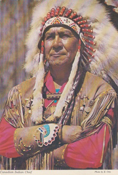 Indianer Ansichtskarten Canadian Indian Chief