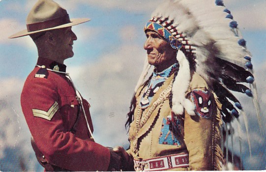 Indianer Ansichtskarten Chief Sitting Eagle Canada 1965