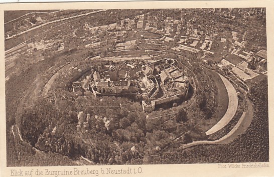 Breuberg bei Neustadt Odenwaldkreis Zeppelin Luftschiff Luftbild Postkarte Verlag Delag