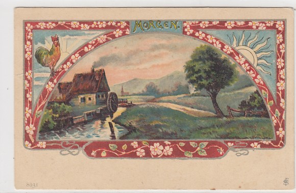 alte Künstlerkarten Wassermühle ca 1900 alte Künstlerkarten Wassermühle ca 1900