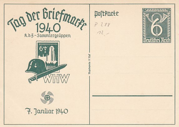 Privatganzsache Briefmarken-Ausstellung WHW 1940