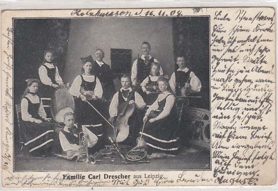 Musik Familie Car Drescher aus Leipzig 1904