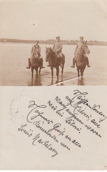 Militär 1.WK Soldaten Foto Karten im Felde Feldpoststempel 1916