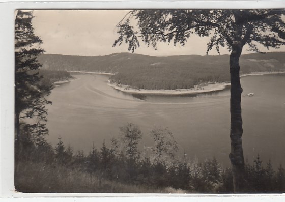 Stausee Bleiloch-Saaletalsperre Ansichtskarte mit Landpoststempel Lothra